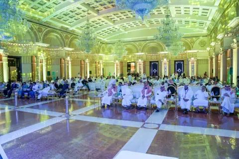 Palazzo conference hall arranged for a presentation